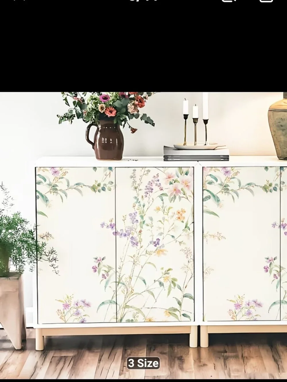 New 3 Rolls Floral Vine Peel and Stick Wallpaper #1566-2679